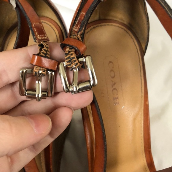 Coach Tan Leather Espadrilles - Picture 6 of 8